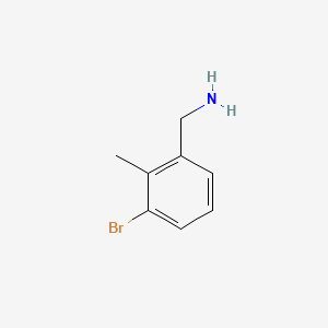 3-Bromo-2-methylbenzenemethanamine chemical structure (CAS 943722-02-9)