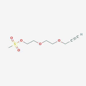 2-(2-(Prop-2-yn-1-yloxy)ethoxy)ethyl methanesulfonate chemical structure (CAS 943726-01-0)