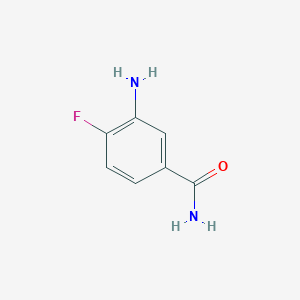 3-Amino-4-fluorobenzamide chemical structure (CAS 943743-25-7)
