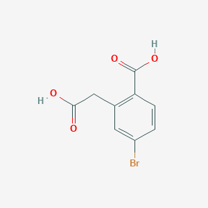 4-Bromo-2-(carboxymethyl)benzoic acid chemical structure (CAS 943749-63-1)