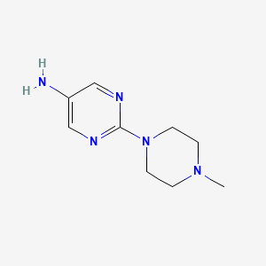 2-(4-Methylpiperazin-1-yl)pyrimidin-5-amine chemical structure (CAS 943757-74-2)