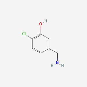 5-(Aminomethyl)-2-chlorophenol chemical structure (CAS 943816-63-5)