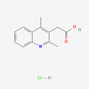 2-(2,4-Dimethylquinolin-3-yl)acetic acid hydrochloride chemical structure (CAS 943825-15-8)
