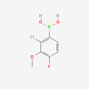 (2-Chloro-4-fluoro-3-methoxyphenyl)boronic acid chemical structure (CAS 943831-11-6)