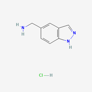 (1H-Indazol-5-yl)methanamine hydrochloride chemical structure (CAS 943845-78-1)