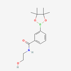N-(2-Hydroxyethyl)-3-(4,4,5,5-tetramethyl-1,3,2-dioxaborolan-2-yl)benzamide chemical structure (CAS 943911-66-8)