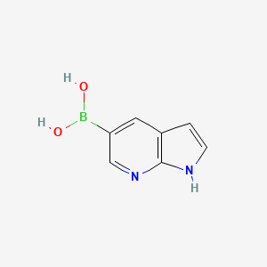 (1H-Pyrrolo[2,3-b]pyridin-5-yl)boronic acid chemical structure (CAS 944059-24-9)