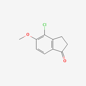 4-Chloro-5-methoxy-2,3-dihydro-1H-inden-1-one chemical structure (CAS 944109-65-3)
