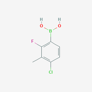 (4-Chloro-2-fluoro-3-methylphenyl)boronic acid chemical structure (CAS 944128-92-1)