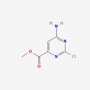 Methyl 6-amino-2-chloropyrimidine-4-carboxylate chemical structure (CAS 944129-00-4)