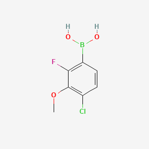 (4-Chloro-2-fluoro-3-methoxyphenyl)boronic acid chemical structure (CAS 944129-07-1)