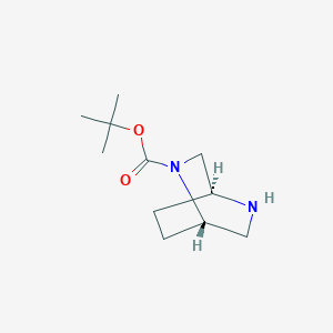 (1S,4S)-tert-Butyl 2,5-diazabicyclo[2.2.2]octane-2-carboxylate chemical structure (CAS 944238-89-5)