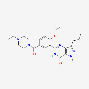 5-(2-Ethoxy-5-(4-ethylpiperazine-1-carbonyl)phenyl)-1-methyl-3-propyl-1,6-dihydro-7H-pyrazolo[4,3-d]pyrimidin-7-one chemical structure (CAS 944241-52-5)