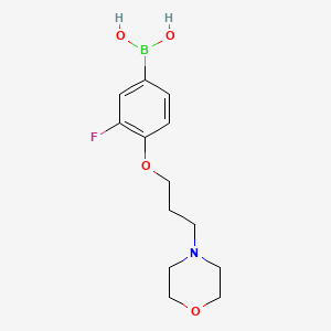 (3-fluoro-4-(3-morpholinopropoxy)phenyl)boronic acid chemical structure (CAS 944279-32-7)