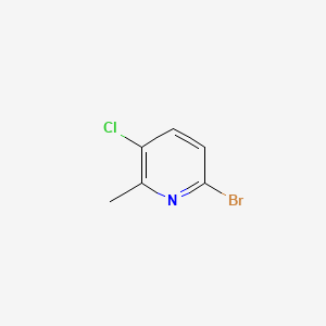 6-Bromo-3-chloro-2-methylpyridine chemical structure (CAS 944317-27-5)