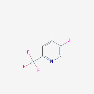 5-Iodo-4-methyl-2-(trifluoromethyl)pyridine chemical structure (CAS 944317-55-9)
