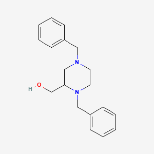 (1,4-Dibenzylpiperazin-2-yl)methanol chemical structure (CAS 94437-04-4)