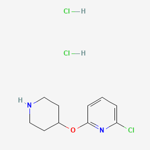 2-Chloro-6-(piperidin-4-yloxy)pyridine dihydrochloride chemical structure (CAS 944390-75-4)