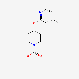 tert-Butyl 4-((4-methylpyridin-2-yl)oxy)piperidine-1-carboxylate chemical structure (CAS 944390-87-8)