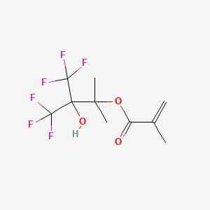 4,4,4-Trifluoro-3-hydroxy-2-methyl-3-(trifluoromethyl)butan-2-yl methacrylate chemical structure (CAS 944480-10-8)