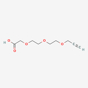 2-(2-(2-(Prop-2-yn-1-yloxy)ethoxy)ethoxy)acetic acid chemical structure (CAS 944561-46-0)
