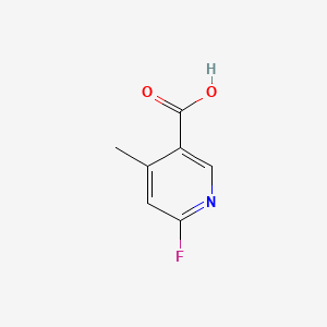 6-Fluoro-4-methylnicotinic acid chemical structure (CAS 944582-95-0)
