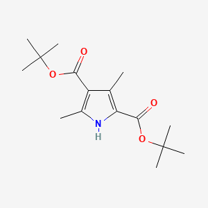 Di-tert-butyl 3,5-dimethyl-1H-pyrrole-2,4-dicarboxylate chemical structure (CAS 94461-44-6)