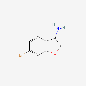 6-Bromo-2,3-dihydrobenzofuran-3-amine chemical structure (CAS 944709-63-1)