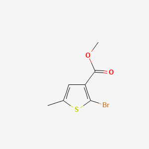 Methyl 2-bromo-5-methylthiophene-3-carboxylate chemical structure (CAS 944709-72-2)