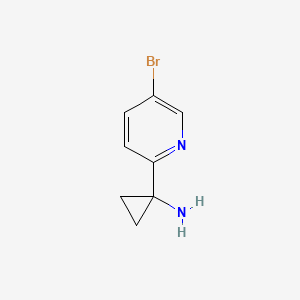 1-(5-Bromopyridin-2-yl)cyclopropanamine chemical structure (CAS 944718-22-3)