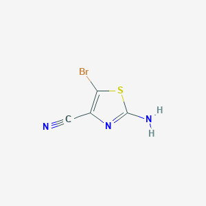 2-Amino-5-bromothiazole-4-carbonitrile chemical structure (CAS 944804-79-9)