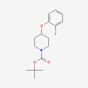 tert-Butyl 4-(2-fluorophenoxy)piperidine-1-carboxylate chemical structure (CAS 944808-08-6)
