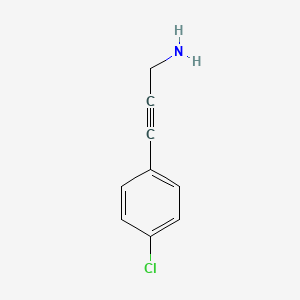 3-(4-Chlorophenyl)prop-2-yn-1-amine chemical structure (CAS 944818-98-8)