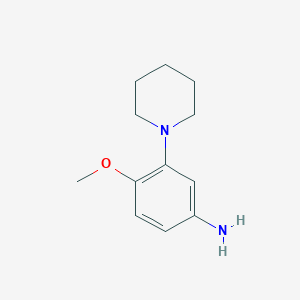 4-Methoxy-3-(piperidin-1-yl)aniline chemical structure (CAS 944885-23-8)
