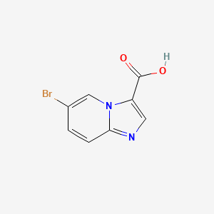 6-Bromoimidazo[1,2-a]pyridine-3-carboxylic acid chemical structure (CAS 944896-42-8)