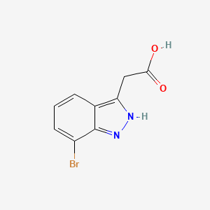 2-(7-Bromo-1H-indazol-3-yl)acetic acid chemical structure (CAS 944899-28-9)