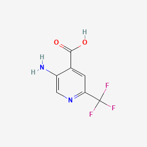 5-Amino-2-(trifluoromethyl)isonicotinic acid chemical structure (CAS 944900-27-0)