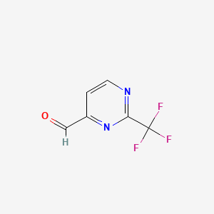 2-(Trifluoromethyl)pyrimidine-4-carbaldehyde chemical structure (CAS 944900-29-2)