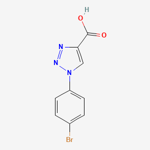 1-(4-Bromophenyl)-1H-1,2,3-triazole-4-carboxylic acid chemical structure (CAS 944901-52-4)
