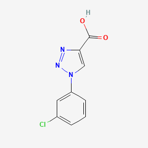 1-(3-Chlorophenyl)-1H-1,2,3-triazole-4-carboxylic acid chemical structure (CAS 944901-58-0)