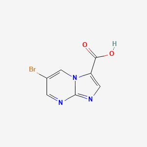 6-Bromoimidazo[1,2-a]pyrimidine-3-carboxylic acid chemical structure (CAS 944903-05-3)