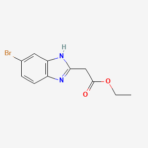 Ethyl 2-(5-bromo-1H-benzo[d]imidazol-2-yl)acetate chemical structure (CAS 944903-92-8)