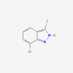 7-Bromo-3-iodo-1H-indazole chemical structure (CAS 944904-26-1)