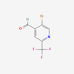 5-Bromo-2-(trifluoromethyl)isonicotinaldehyde chemical structure (CAS 944904-60-3)
