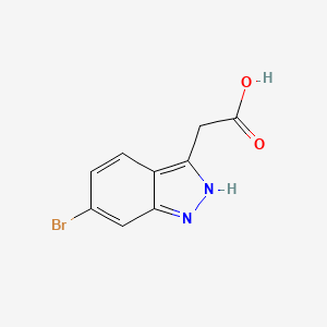 2-(6-Bromo-1H-indazol-3-yl)acetic acid chemical structure (CAS 944904-66-9)