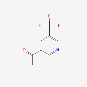 1-(5-(Trifluoromethyl)pyridin-3-yl)ethanone chemical structure (CAS 944904-85-2)