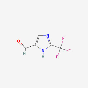 2-(Trifluoromethyl)-1H-imidazole-5-carbaldehyde chemical structure (CAS 944905-30-0)