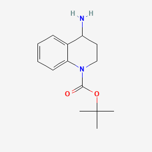 tert-Butyl 4-amino-3,4-dihydroquinoline-1(2H)-carboxylate chemical structure (CAS 944906-95-0)