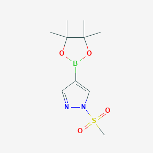 1-(Methylsulfonyl)-4-(4,4,5,5-tetramethyl-1,3,2-dioxaborolan-2-yl)-1H-pyrazole chemical structure (CAS 944994-03-0)