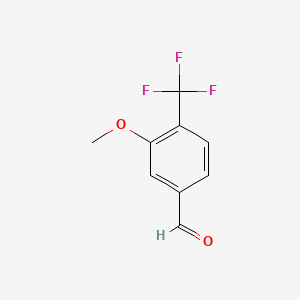 3-Methoxy-4-(trifluoromethyl)benzaldehyde chemical structure (CAS 945003-38-3)